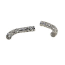 6 Pieces 40mm White Gold Curved Tube Spacer Jewellery Craft Beads Findings