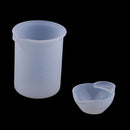 2 size clear silicone reusable mixing cup 100ml measuring cups liquid epoxy resin hobby craft casting jewelry making diy resin glue tools