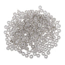 300 Pcs Crystal Wave Margin Rondelle Spacer Bead Silver 6mm Jewelry Makings
