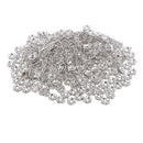 300 Pcs Crystal Wave Margin Rondelle Spacer Bead Silver 6mm Jewelry Makings