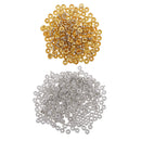 300 Pcs Crystal Wave Margin Rondelle Spacer Bead Silver 6mm Jewelry Makings