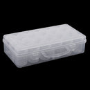18pieces Storage Box Screw Lid Clear Containers for Beads Crafts Findings Small Items Keeping Supply 55x35mm packed in portable box