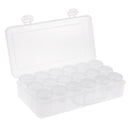 18pieces Storage Box Screw Lid Clear Containers for Beads Crafts Findings Small Items Keeping Supply 55x35mm packed in portable box