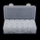 18pieces Storage Box Screw Lid Clear Containers for Beads Crafts Findings Small Items Keeping Supply 55x35mm packed in portable box