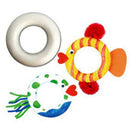 5 Pieces Round Circle Ring Polystyrene Styrofoam Foam Material for Kids Painting Drawing DIY Modeling Craft Model Making 110mm
