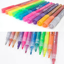 12 Pieces Glitter Markers Paint Pen Highlighters for DIY Birthday Greeting Gift Thank You Card, Scrapbook Photo Album, Art Painting, Drawing