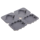 4 Cavity Leaves Design Candle Aroma Wax Tablet Silicone Mold DIY Soap Mould