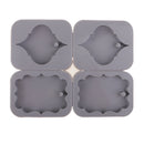 4 Cavity Leaves Design Candle Aroma Wax Tablet Silicone Mold DIY Soap Mould