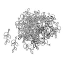 Alloy Charms Pendants Jewelry DIY Crafts Findings, 30pcs Sold, Hollow Leaf Branch Shaped, 33x16mm
