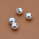 10Pcs 8mm S925 Sterling Silver Seamless Spacers Beads Jewelry DIY Making