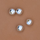 10Pcs 8mm S925 Sterling Silver Seamless Spacers Beads Jewelry DIY Making