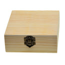 Square Unfinished Wood Jewelry Box Organizer Storage Case DIY Base for Kids Crafts 12x12x5cm