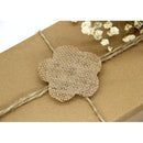 6 Pieces Flower Pearl Rustic Burlap Lace Trim Scrapbook Embellishment Applique Patch for Sewing on Clothing Decoration 70mm