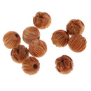 10x 12mm Wooden Carving Loose Spacer Bead Charms Lotus Craft For DIY Jewelry