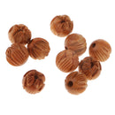 10x 12mm Wooden Carving Loose Spacer Bead Charms Lotus Craft For DIY Jewelry