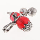 5 Pcs Faux Zircon Gourd Shape Charms Pendant For Jewelry Making DIY Necklace