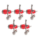 5 Pcs Faux Zircon Gourd Shape Charms Pendant For Jewelry Making DIY Necklace