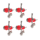 5 Pcs Faux Zircon Gourd Shape Charms Pendant For Jewelry Making DIY Necklace