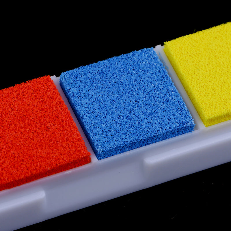 1 Set 6 Colors Finger Paints Ink Pad with 8pcs White Finger Painting Paper Kit for Kids Children Educational Toys