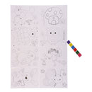 1 Set 6 Colors Finger Paints Ink Pad with 8pcs White Finger Painting Paper Kit for Kids Children Educational Toys
