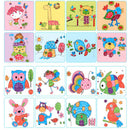 1 Set 6 Colors Finger Paints Ink Pad with 8pcs White Finger Painting Paper Kit for Kids Children Educational Toys