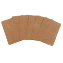 200 Sets Paper Jewelry Earrings Display Cards 67x50 mm Rectangle Ear Studs Ear Hooks Hanging Holder Brown with Self Adhesive Bags 100x70mm