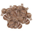 100 Pieces Natural Cutouts Wood Hot Air Balloon Shapes Rustic Wooden Embellishment Scrapbooking Craft DIY Wind Chimes Wedding Table Home Decorations