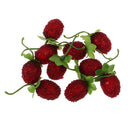 10 Pieces Artificial Strawberries Fake Food Fruit Red Berries For Rustic Country Decoration Floral Arrangements Home House Kitchen Wedding Christmas