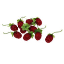 10 Pieces Artificial Strawberries Fake Food Fruit Red Berries For Rustic Country Decoration Floral Arrangements Home House Kitchen Wedding Christmas