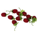 10 Pieces Artificial Strawberries Fake Food Fruit Red Berries For Rustic Country Decoration Floral Arrangements Home House Kitchen Wedding Christmas