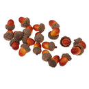 20 Pieces Mini Acorns Artificial Lifelike Simulation Small Acorn Accents Decoration Fake Fruit Home House Kitchen Decor - 17x25mm
