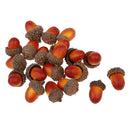 20 Pieces Mini Acorns Artificial Lifelike Simulation Small Acorn Accents Decoration Fake Fruit Home House Kitchen Decor - 17x25mm