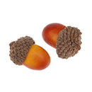 20 Pieces Mini Acorns Artificial Lifelike Simulation Small Acorn Accents Decoration Fake Fruit Home House Kitchen Decor - 17x25mm