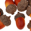 20 Pieces Mini Acorns Artificial Lifelike Simulation Small Acorn Accents Decoration Fake Fruit Home House Kitchen Decor - 17x25mm