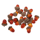 20 Pieces Mini Acorns Artificial Lifelike Simulation Small Acorn Accents Decoration Fake Fruit Home House Kitchen Decor - 17x25mm