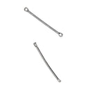 100 Pieces Metal Silver Straight Bar Dangle Connectors Handmade Jewelry Making Findings Charms Accessories for DIY Craft 25mm