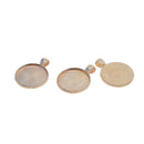 50 Pieces Vintage Round Blank Cabochon Charms Beads Bezel Settings Tray DIY Pendant Base Jewelry Making Findings 25mm