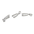 20 Pieces Brass Necklace Pendant Pinch Bail Connector Jewelry Making Findings Clasps Accessories Silver