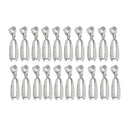 20 Pieces Brass Necklace Pendant Pinch Bail Connector Jewelry Making Findings Clasps Accessories Silver