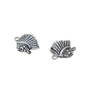 30 Pieces Tibetan Silver Tone Charms Indian Chief Head Pendants 21x17mm for DIY Jewelry Making Crafting Fit Necklace Bracelet Spacers Dangle Beads
