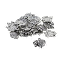 30 Pieces Tibetan Silver Tone Charms Indian Chief Head Pendants 21x17mm for DIY Jewelry Making Crafting Fit Necklace Bracelet Spacers Dangle Beads