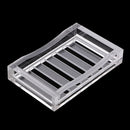 Transparent Hollowed Acrylic Bathroom Soap Case Dishes Holder Tray Container