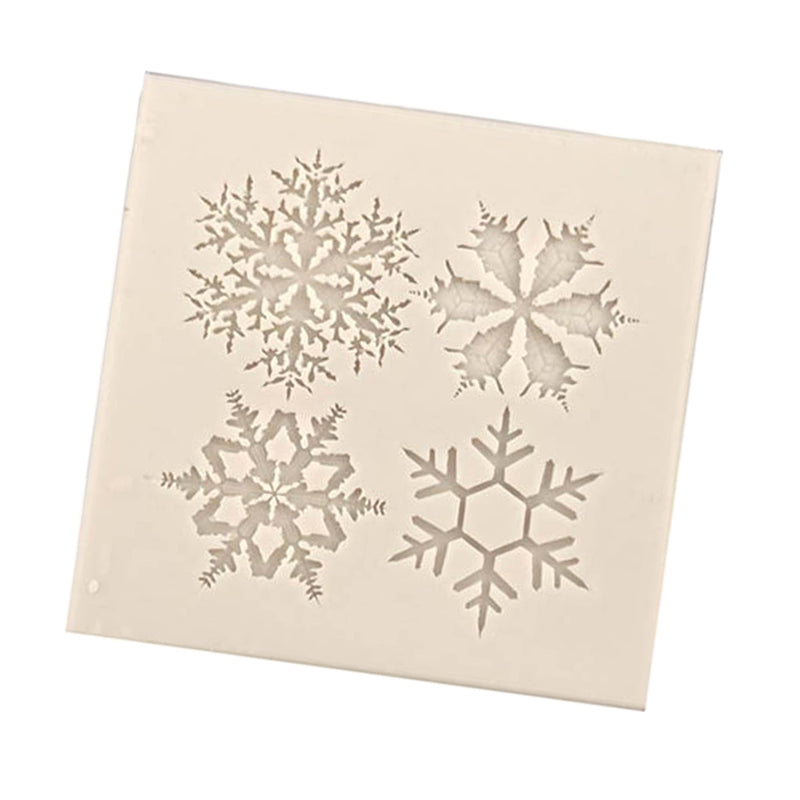 1 Set/4 Pieces Cute Snowflake Liquid Silicone Baking Cake Mold Halloween Wedding Birthday Party Fondant Decor Joyful Jewelry Making Supply