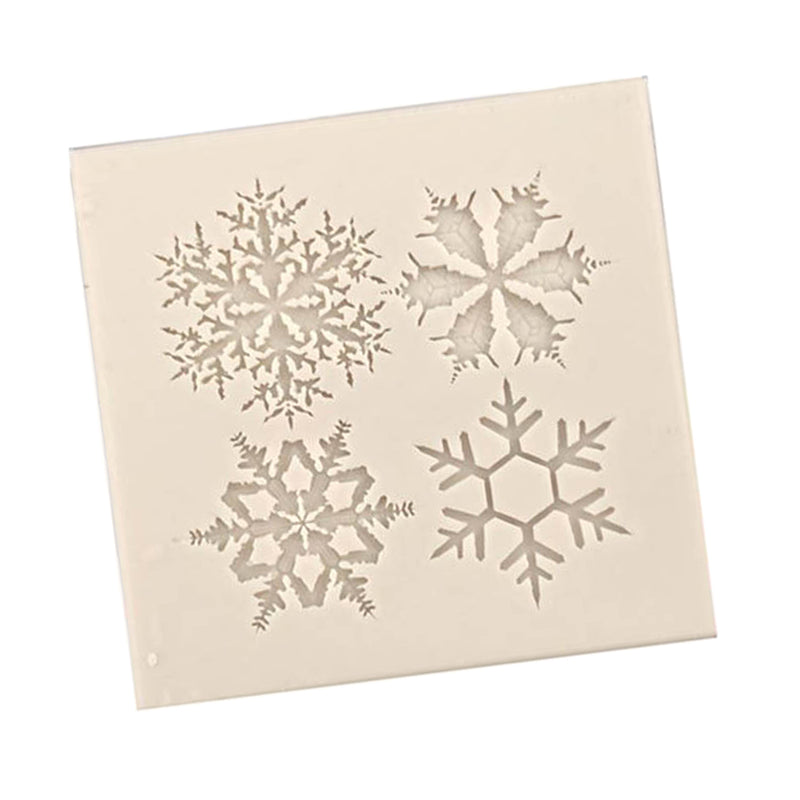 1 Set/4 Pieces Cute Snowflake Liquid Silicone Baking Cake Mold Halloween Wedding Birthday Party Fondant Decor Joyful Jewelry Making Supply