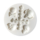 DIY Halloween Skull Silicone Fondant Cake Mold Cupcake Topper Decorating Tools Chocolate Mould for Children Party Cake Decoration