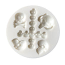 DIY Halloween Skull Silicone Fondant Cake Mold Cupcake Topper Decorating Tools Chocolate Mould for Children Party Cake Decoration