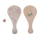 Racket Shape Wooden Paint Board With Ball DIY Kids Creative Drawing Template