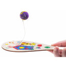 Racket Shape Wooden Paint Board With Ball DIY Kids Creative Drawing Template