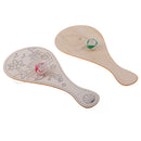 Racket Shape Wooden Paint Board With Ball DIY Kids Creative Drawing Template