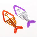 6x Fish Charms Pendant Aluminum Wire Craft Home Garden Christmas Party Decor